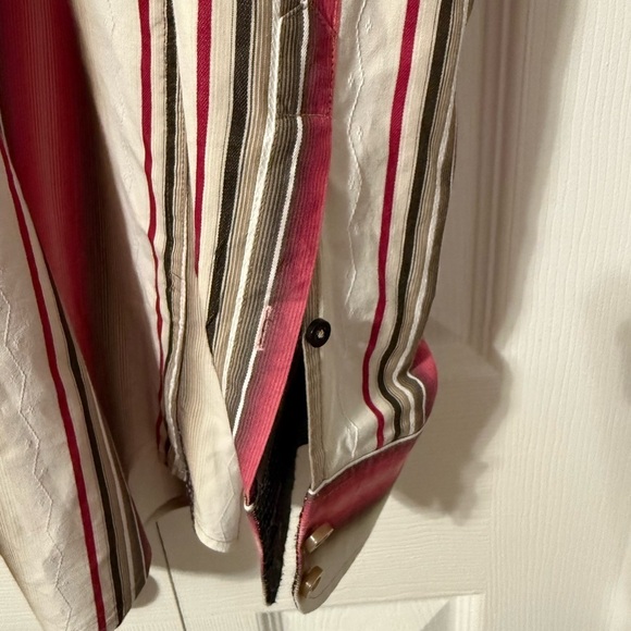 Tommy Bahama Men’s Cotton/Silk Flip Cuff Long Sleeve Button Down Shirt Medium - Picture 9 of 12